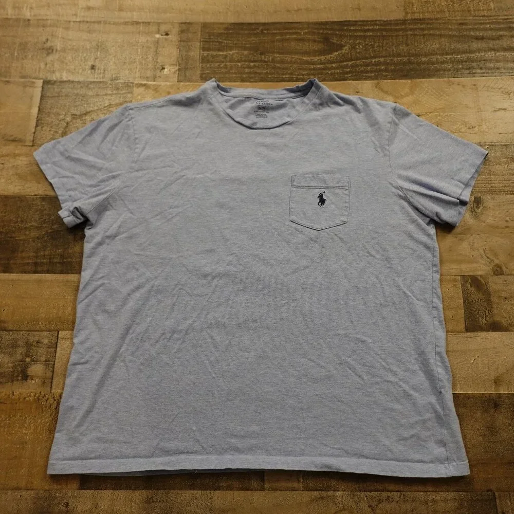 Polo Ralph Lauren cotton undershirt men's extra large heather‎ light blue shirt